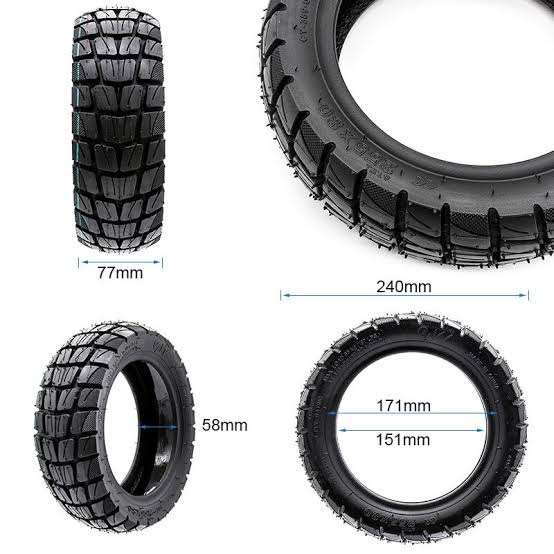 Set Gomma 80/65-6 off road con Camera d'aria